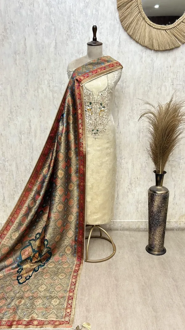 Regalia_Cream_Tissue_Silk_Unstitched_Suit_Design1