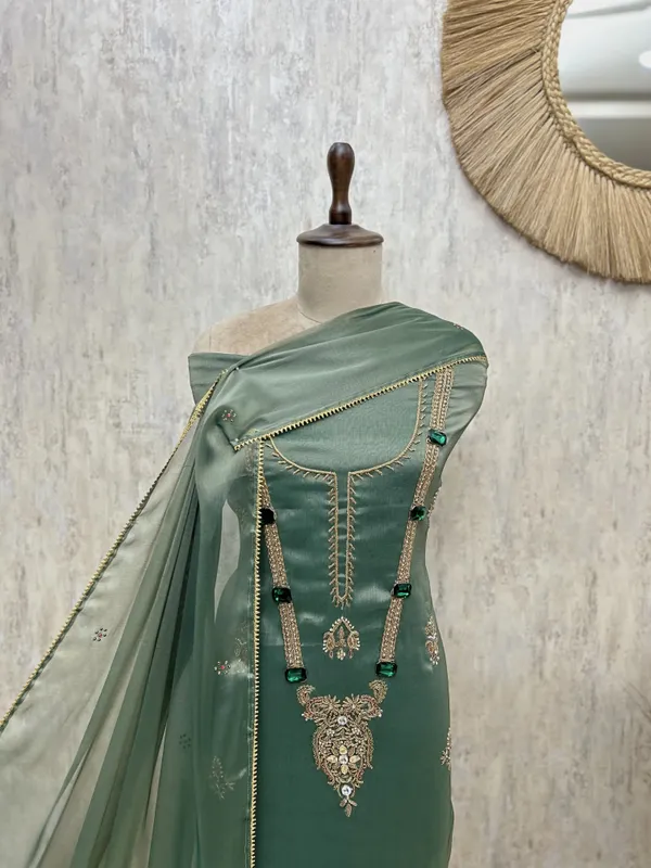 Exquisite_Embellished_Glass_Organza_Unstitched_Suits_Teal_Green