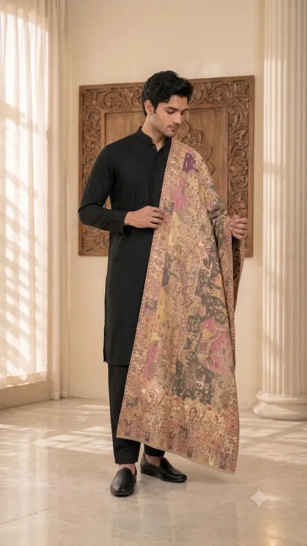 Heritage_Motif_Non_Reversible_Semi_Pashmina_Stole_Pack_Of_1_With_Premium_Curated_Box_Packaging_Golden_Beige_Box_Packaging3