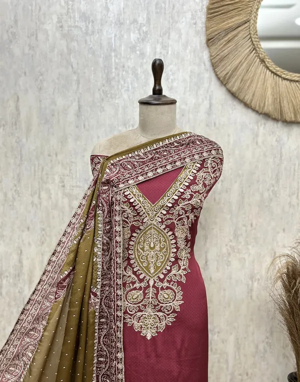 Timeless_Charm_Crepe_Unstitched_Suits_Dark_Red