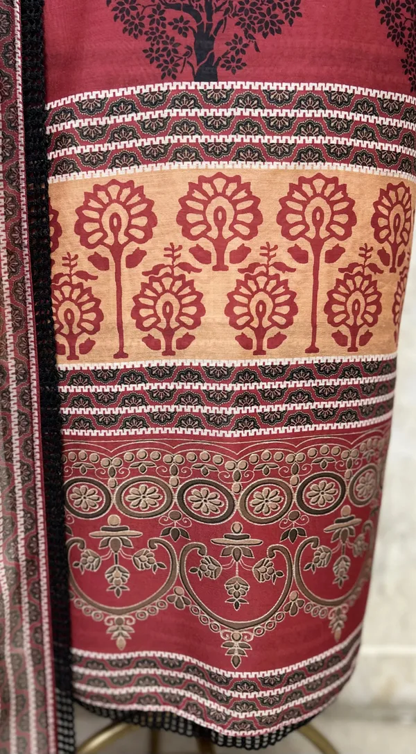 Contemporary_Grace_Maheshwari_Unstitched_Suit_Dark_Red