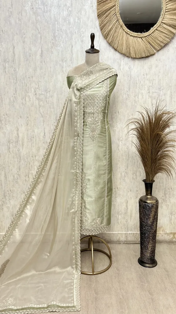 Mesmerising_Glass_Organza_Unstitched_Suit_Muted_Green