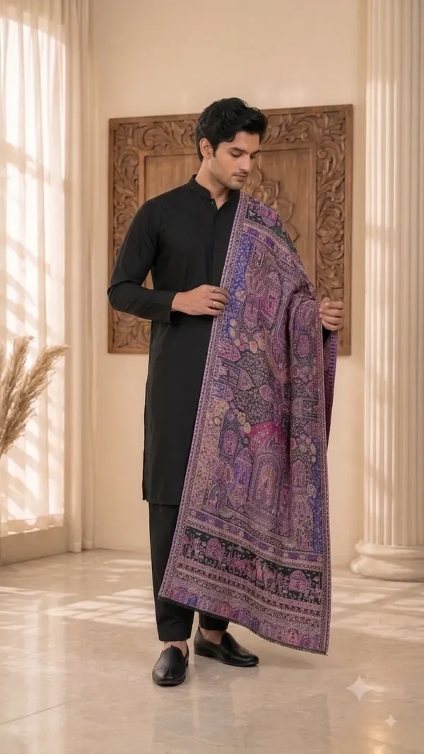 Non_Reversible_Semi_Pashmina_Unisex_Stoles_Pack_Of_1_With_Premium_Curated_Box_Packaging_Violet_Blue_Box_Packaging1