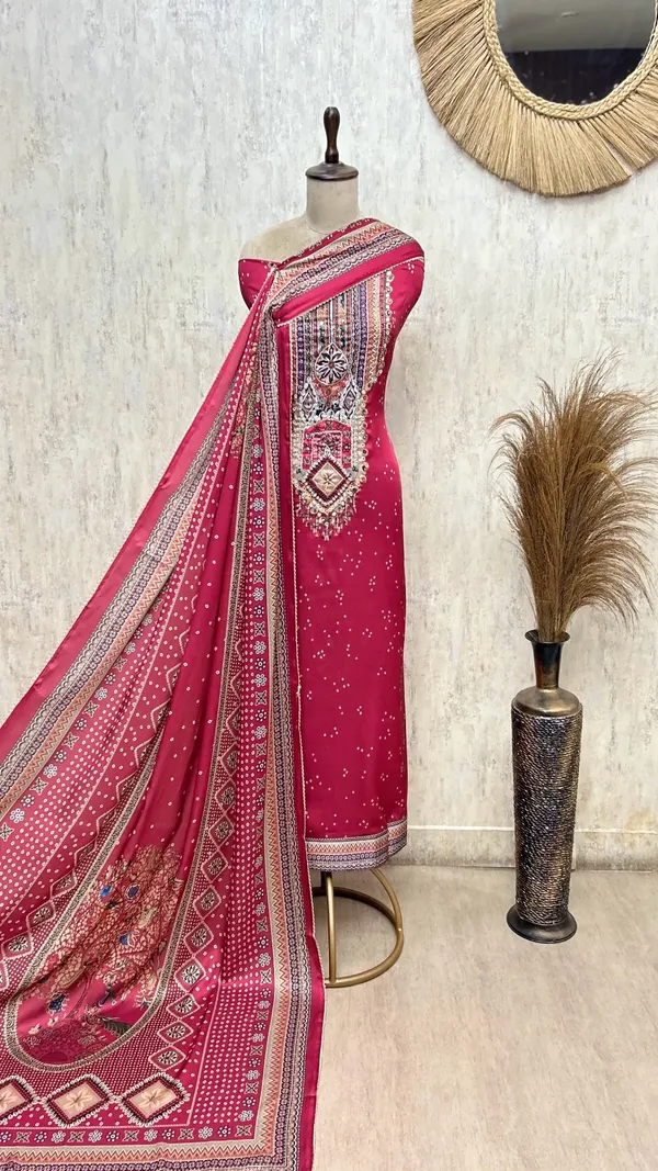 Elegant_Gajji_Silk_Unstitched_Suit_Dark_Red