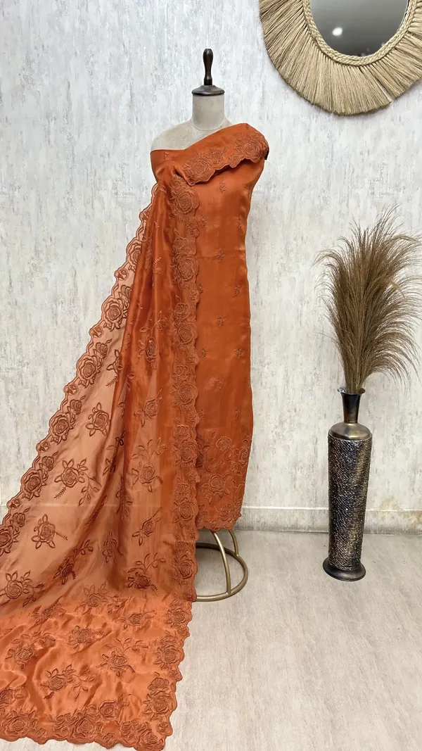 Floral_Grace_Glass_Organza_Unstitched_Suit_Butterscotch_Orange