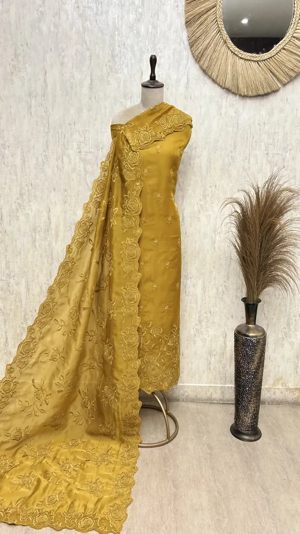 Floral_Grace_Glass_Organza_Unstitched_Suit_Mustard_Yellow