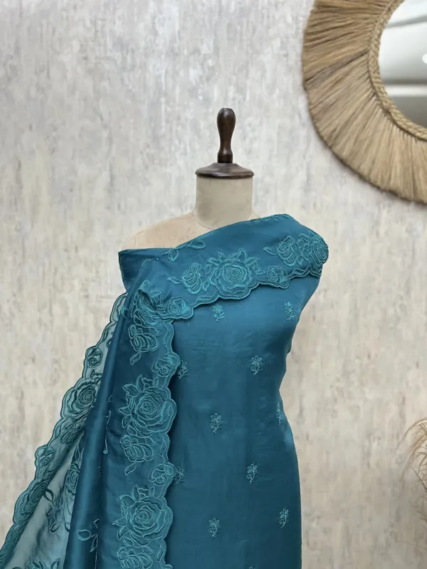 Floral_Grace_Glass_Organza_Unstitched_Suit_Teal_Blue