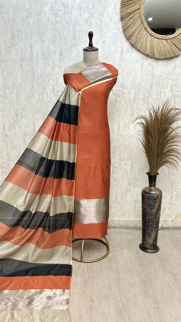 Graceful_Chanderi_Unstitched_Suits_Orange