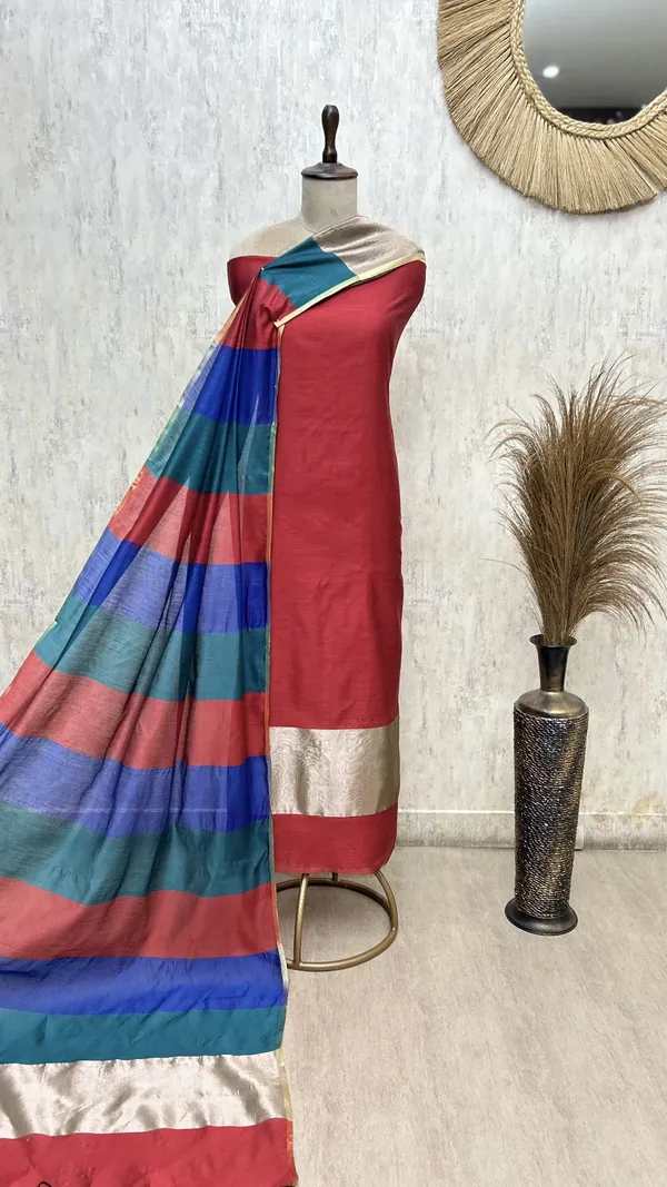 Graceful_Chanderi_Unstitched_Suits_Red