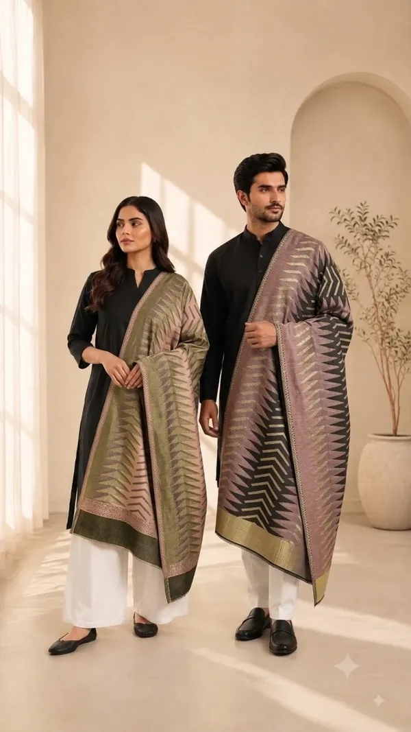 Moonlight_Reversible_Ikkat_Unisex_Stoles_Pack_Of_1_With_Premium_Curated_Box_Packaging_Black_Box_Packaging1