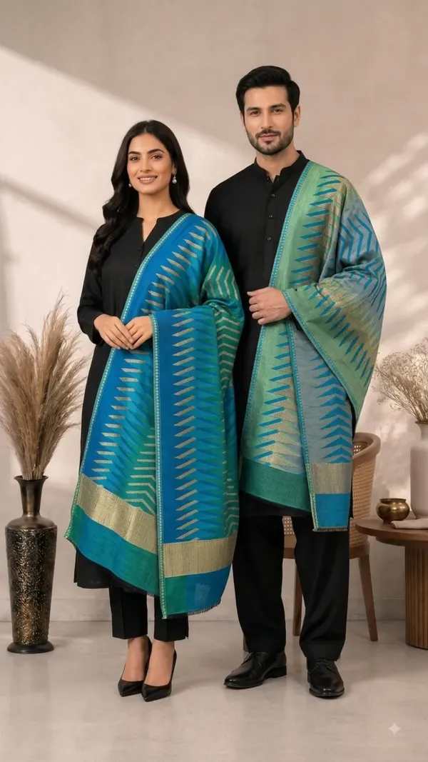 Moonlight_Reversible_Ikkat_Unisex_Stoles_Pack_Of_1_With_Premium_Curated_Box_Packaging_Blue_Box_Packaging1