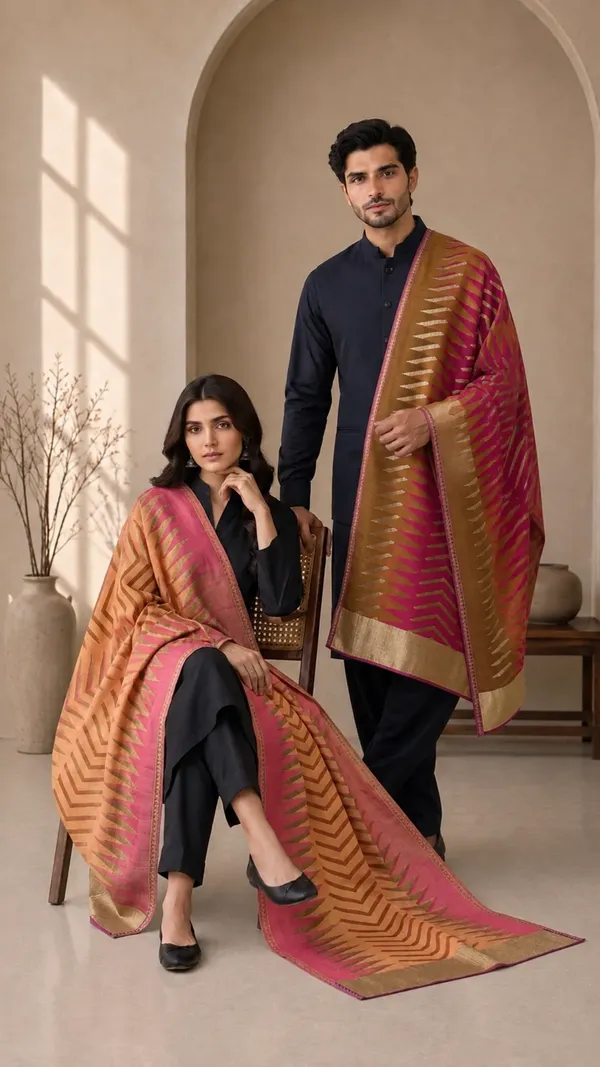 Moonlight_Reversible_Ikkat_Unisex_Stoles_Pack_Of_1_With_Premium_Curated_Box_Packaging_Dark_Pink_Box_Packaging3
