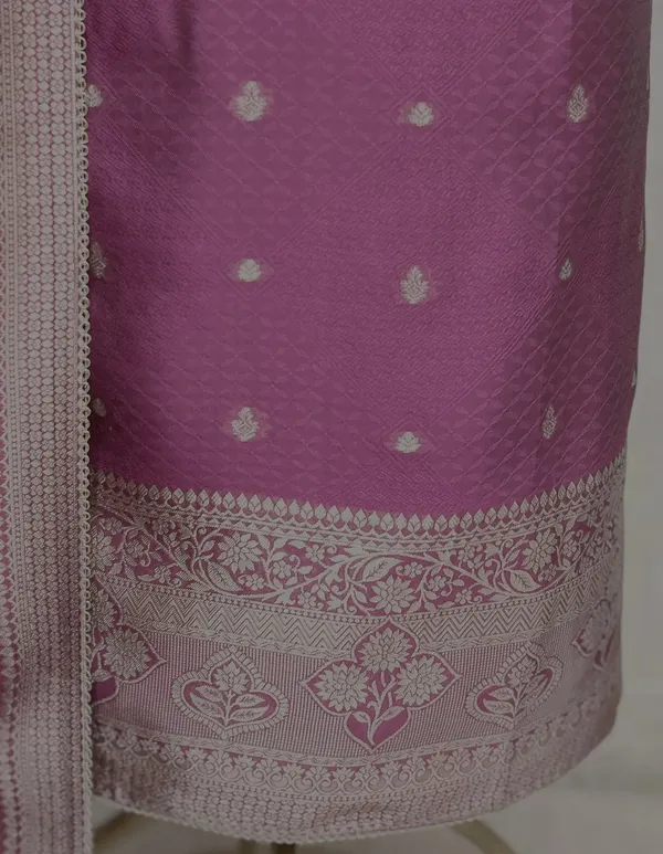 Exquisite_Kanjivaram_Silk_Unstitched_Suit_Dark_Pink