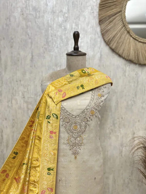 Elegant_Tissue_Unstitched_Suit_Yellow