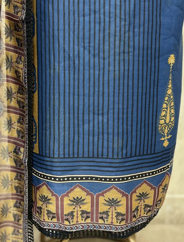 Regal_Blend_Of_Traditional_Maheshwari_Unstitched_Suit_Indigo_Blue_1