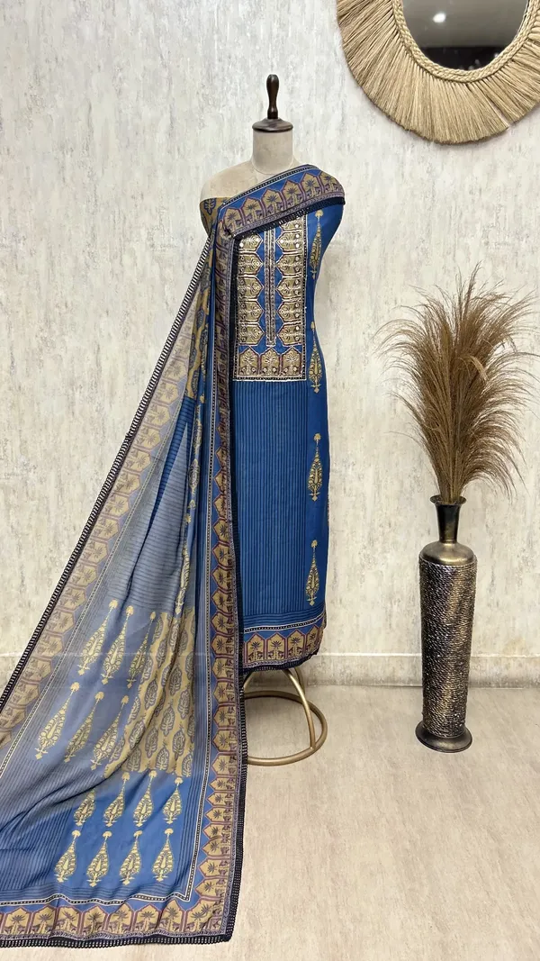 Regal_Blend_Of_Traditional_Maheshwari_Unstitched_Suit_Indigo_Blue_1
