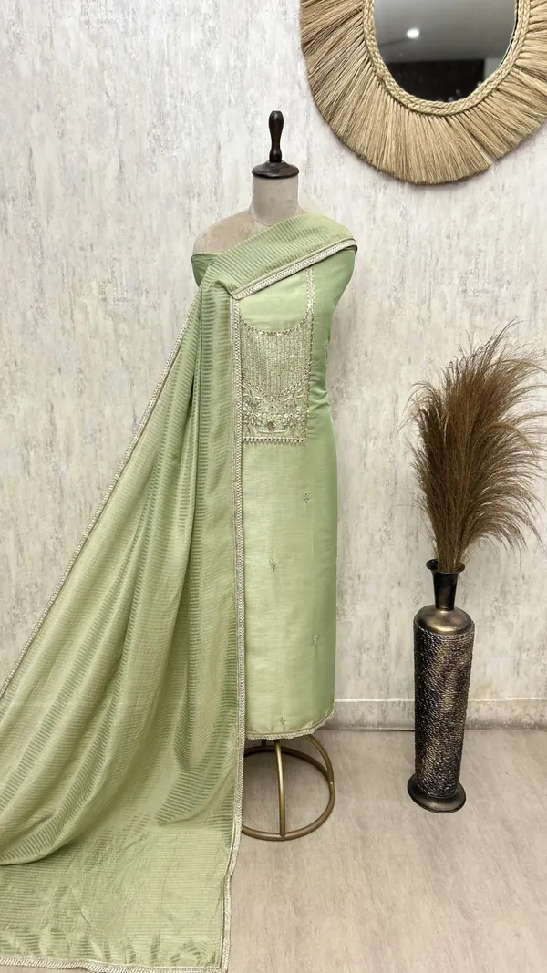 Ethereal_Tissue_Unstitched_Suits_Sage_Green