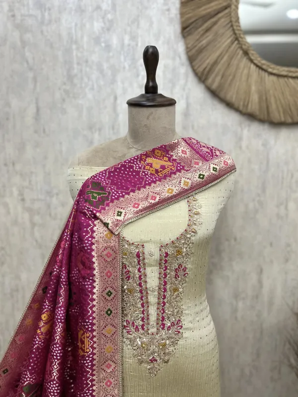 Exquisite_Crush_Tissue_Unstitched_Suits_Dark_Pink