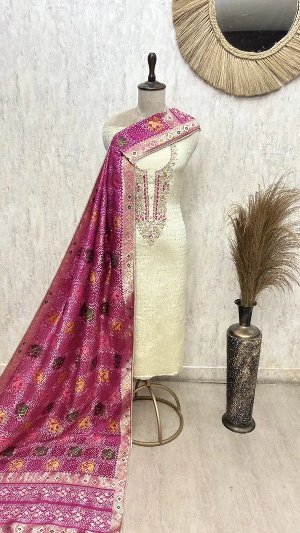 Exquisite_Crush_Tissue_Unstitched_Suits_Dark_Pink