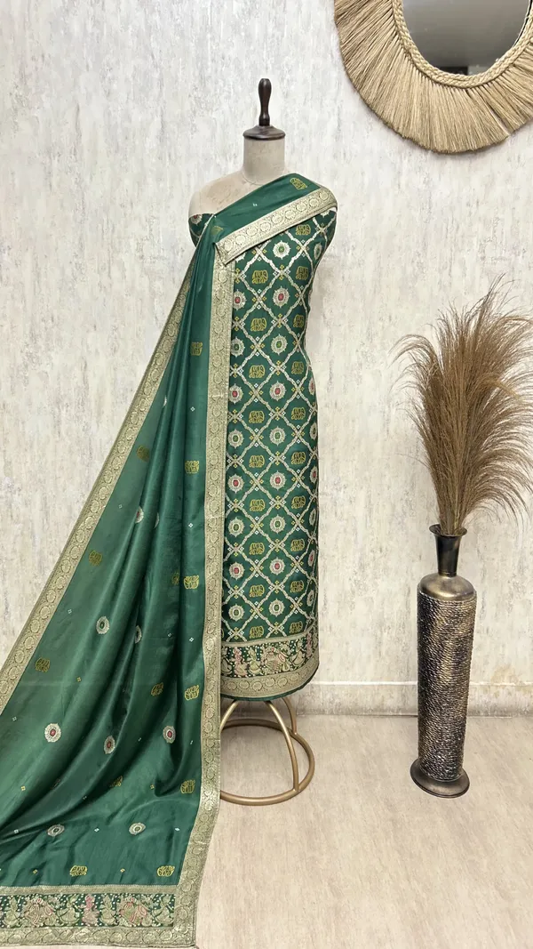Timeless_Elegance_Banarasi_Silk_Unstitched_Suits_Teal_Green