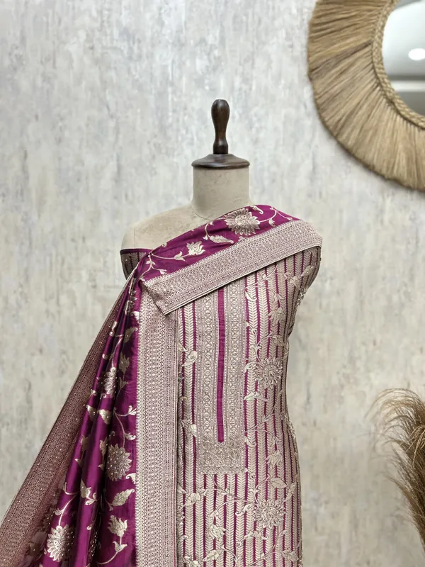 Exquisite_Brocade_Silk_Unstitched_Suits_Wine_Purple