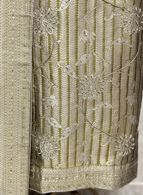 Exquisite_Brocade_Silk_Unstitched_Suits_Bright_Yellow_Green