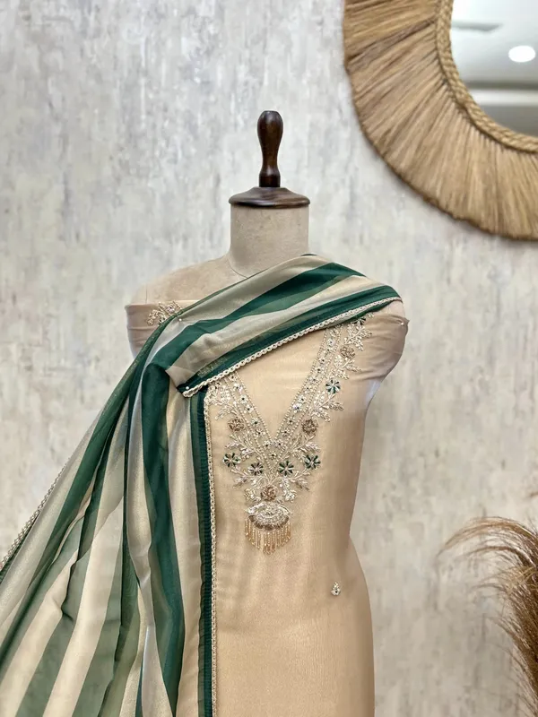 Intricate_Detailing_Tissue_Unstitched_Suits_Teal_Green