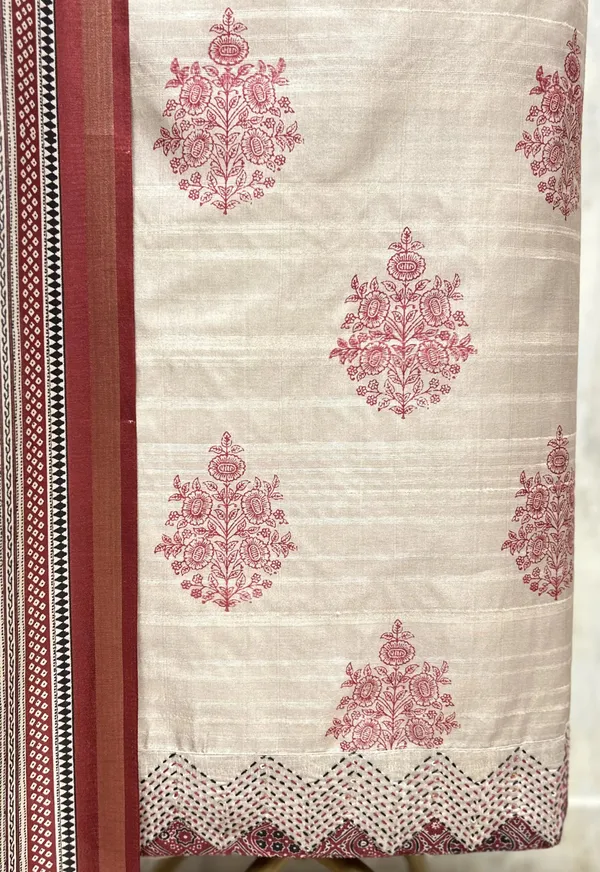 A_Symphony_Of_Heritage_In_Tussar_Silk_Unstitched_Suits_Dark_Red