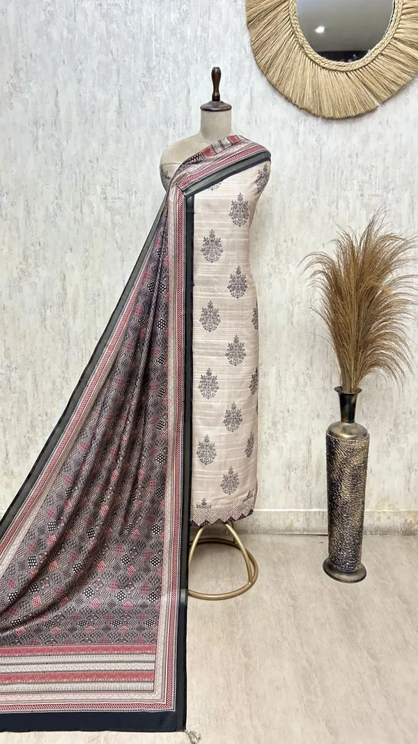 A_Symphony_Of_Heritage_In_Tussar_Silk_Unstitched_Suits_Black