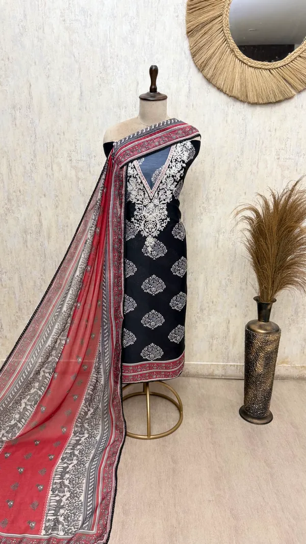Symphony_Of_Maheshwari_Unstitched_Suits_Black