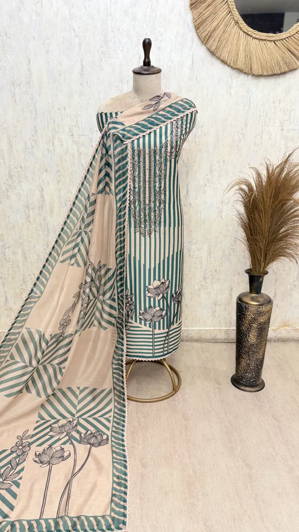 Elegant_Maheshwari_Unstitched_Heritage_Ensemble_Teal_Green