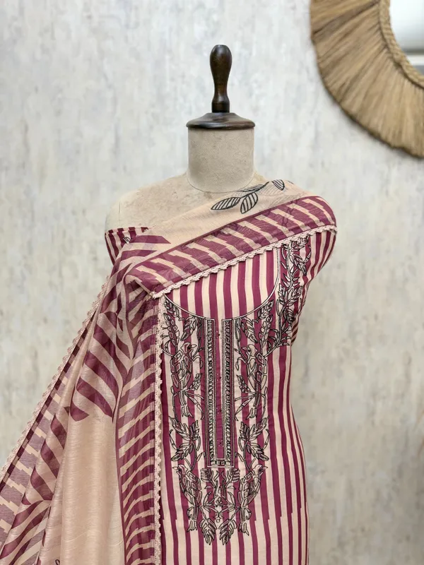 Elegant_Maheshwari_Unstitched_Heritage_Ensemble_Dark_Red