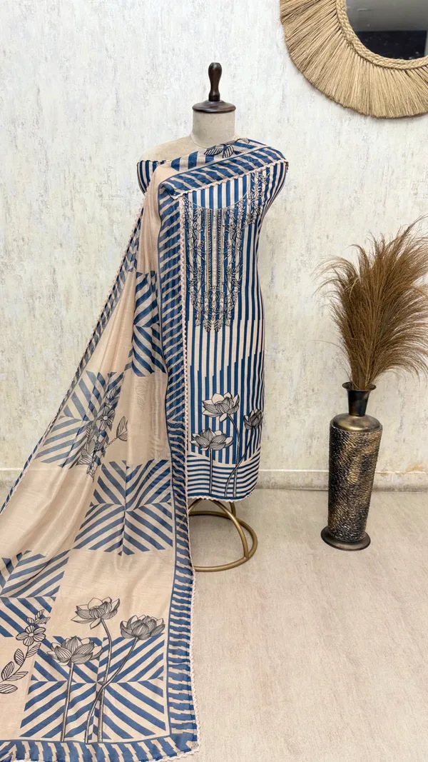 Elegant_Maheshwari_Unstitched_Heritage_Ensemble_Indigo_Blue_1