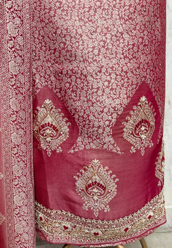 Regal_Brocade_Silk_Unstitched_Suits_Rust_Red