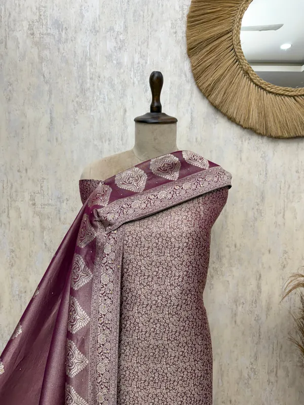 Regal_Brocade_Silk_Unstitched_Suits_Mauve_Plum
