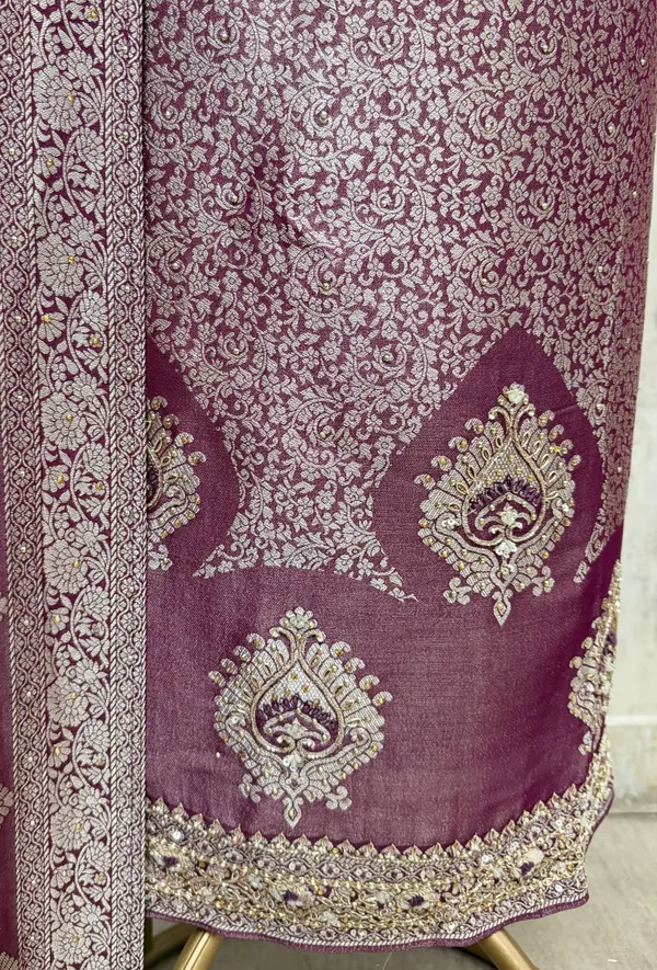Regal_Brocade_Silk_Unstitched_Suits_Mauve_Plum