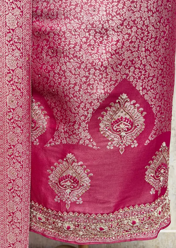 Regal_Brocade_Silk_Unstitched_Suits_Dark_Pink