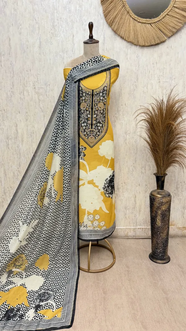 Authentic_Maheshwari_Unstitched_Suits_Yellow