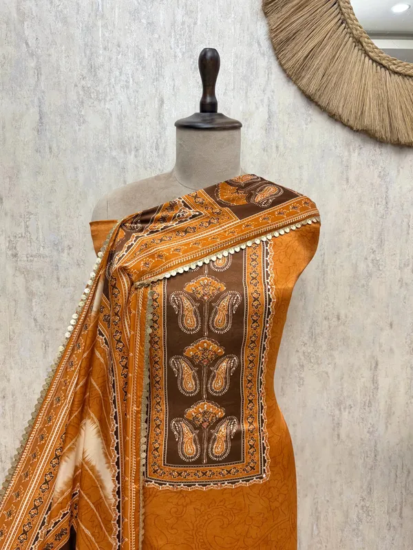 Amber_Heirloom_Gajji_Silk_Unstitched_Suits_Orange