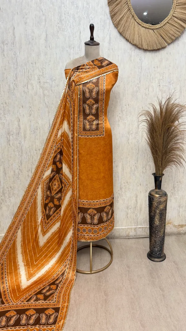 Amber_Heirloom_Gajji_Silk_Unstitched_Suits_Orange