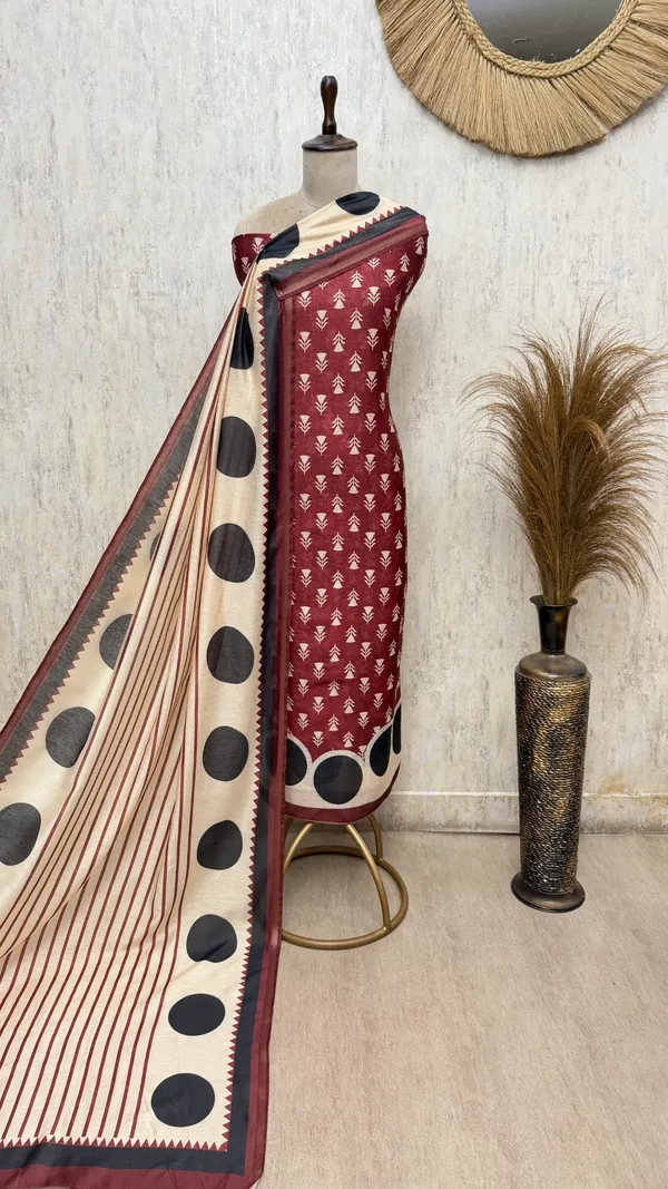 Aureline_Maheshwari_Unstitched_Suits_Maroon