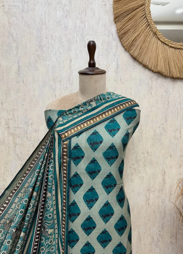 Enchanting_Legacy_Maheshwari_Unstitched_Suits_Teal_Green