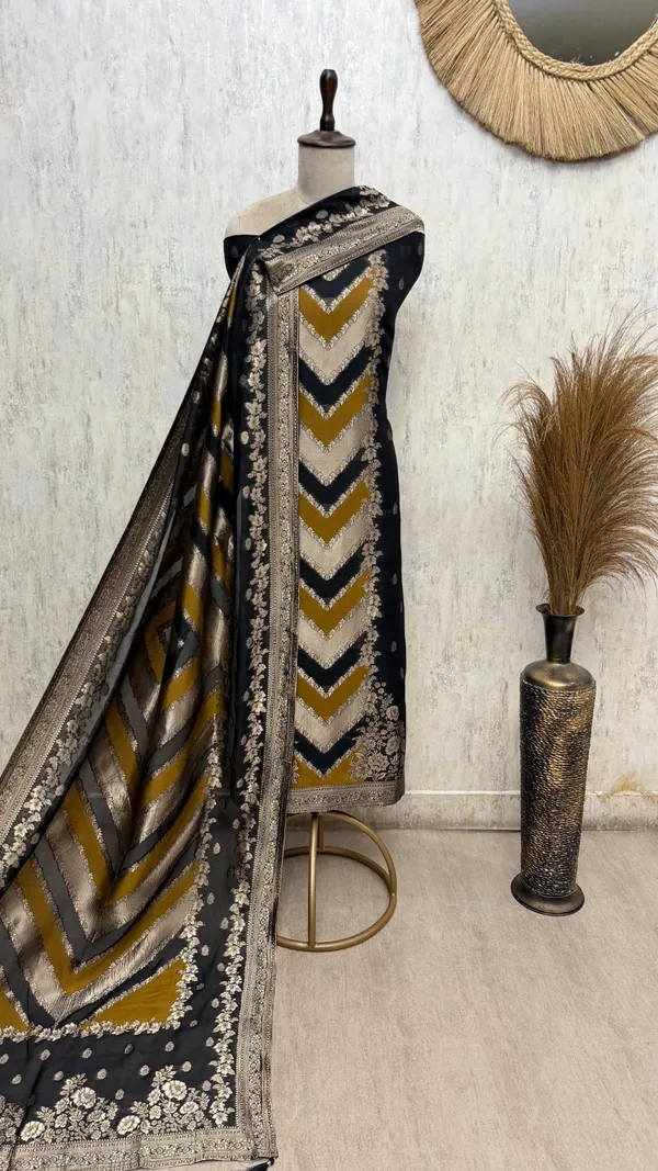 Kanjivaram_Royale_Silk_Unstitched_Suits_Dark_Yellow