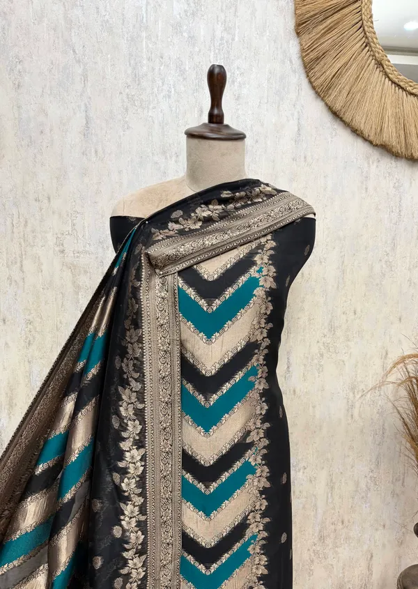 Kanjivaram_Royale_Silk_Unstitched_Suits_Teal_Blue