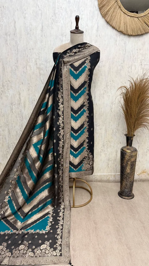 Kanjivaram_Royale_Silk_Unstitched_Suits_Teal_Blue