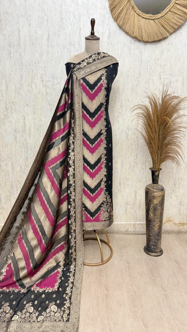Kanjivaram_Royale_Silk_Unstitched_Suits_Dark_Pink