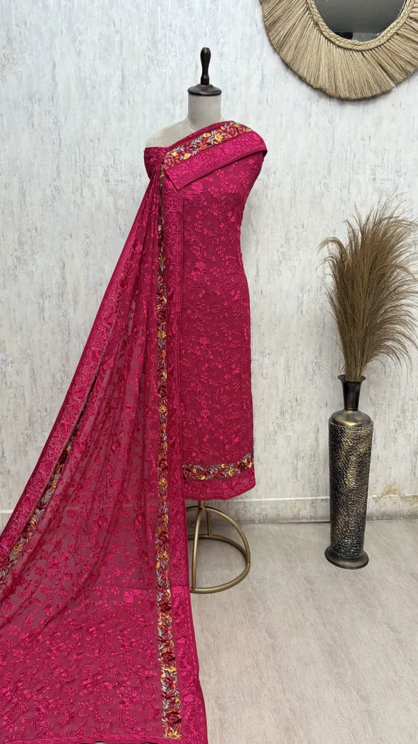 Timeless_Resham_Jaal_Georgette_Unstitched_Suits_Magenta
