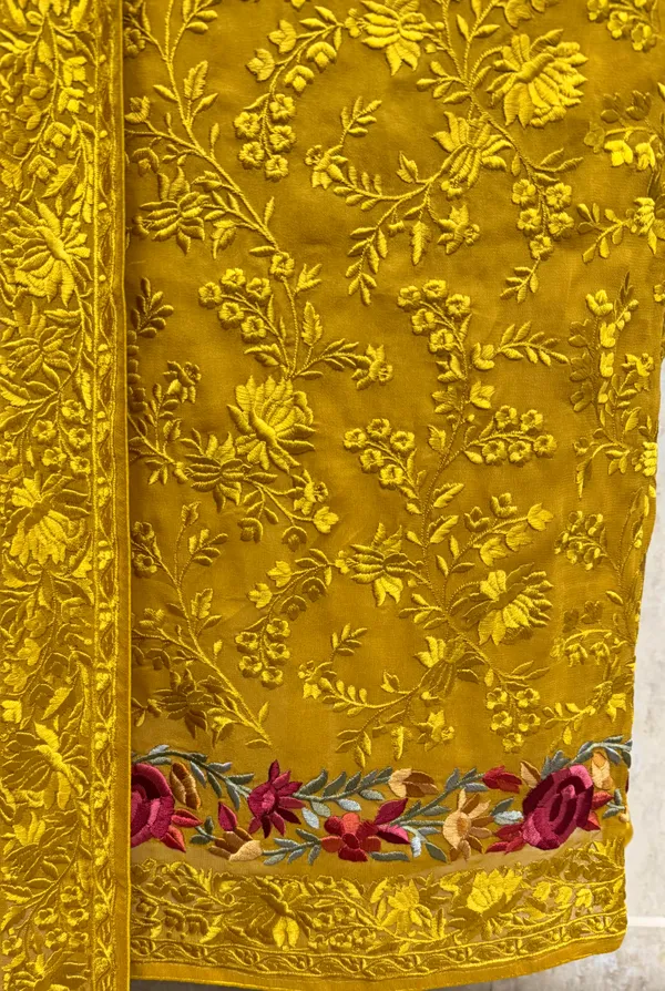 Timeless_Resham_Jaal_Georgette_Unstitched_Suits_Mustard_Yellow