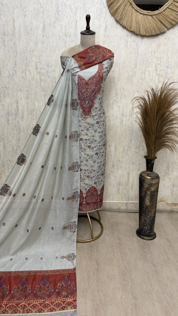 Enchanted_Grace_Jamdani_Linen_Unstitched_Suits_Gray_Blue
