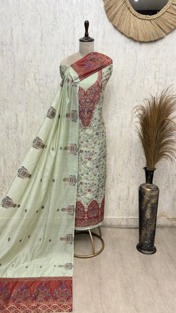 Enchanted_Grace_Jamdani_Linen_Unstitched_Suits_Very_Light_Green